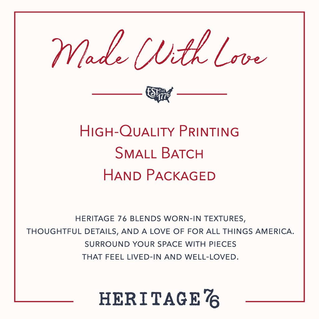 America 1776 Block Style Print - Canvas Wine Bag