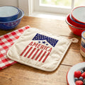 Vintage American Flag Poster - Cotton Pot Holder