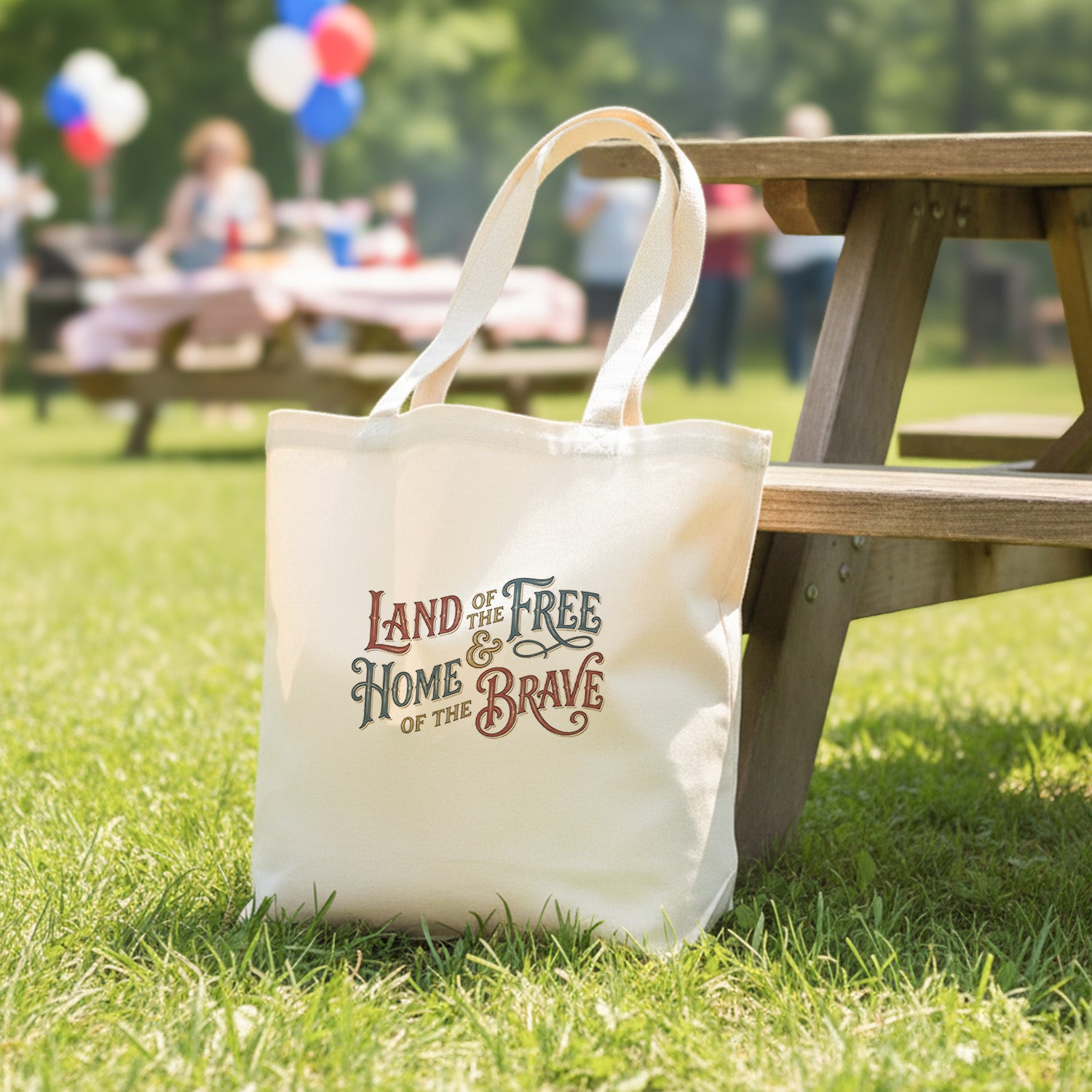 Land of the Free & Home of the Brave - Canvas Tote Bag