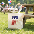 Vintage American Flag Poster - Canvas Tote Bag