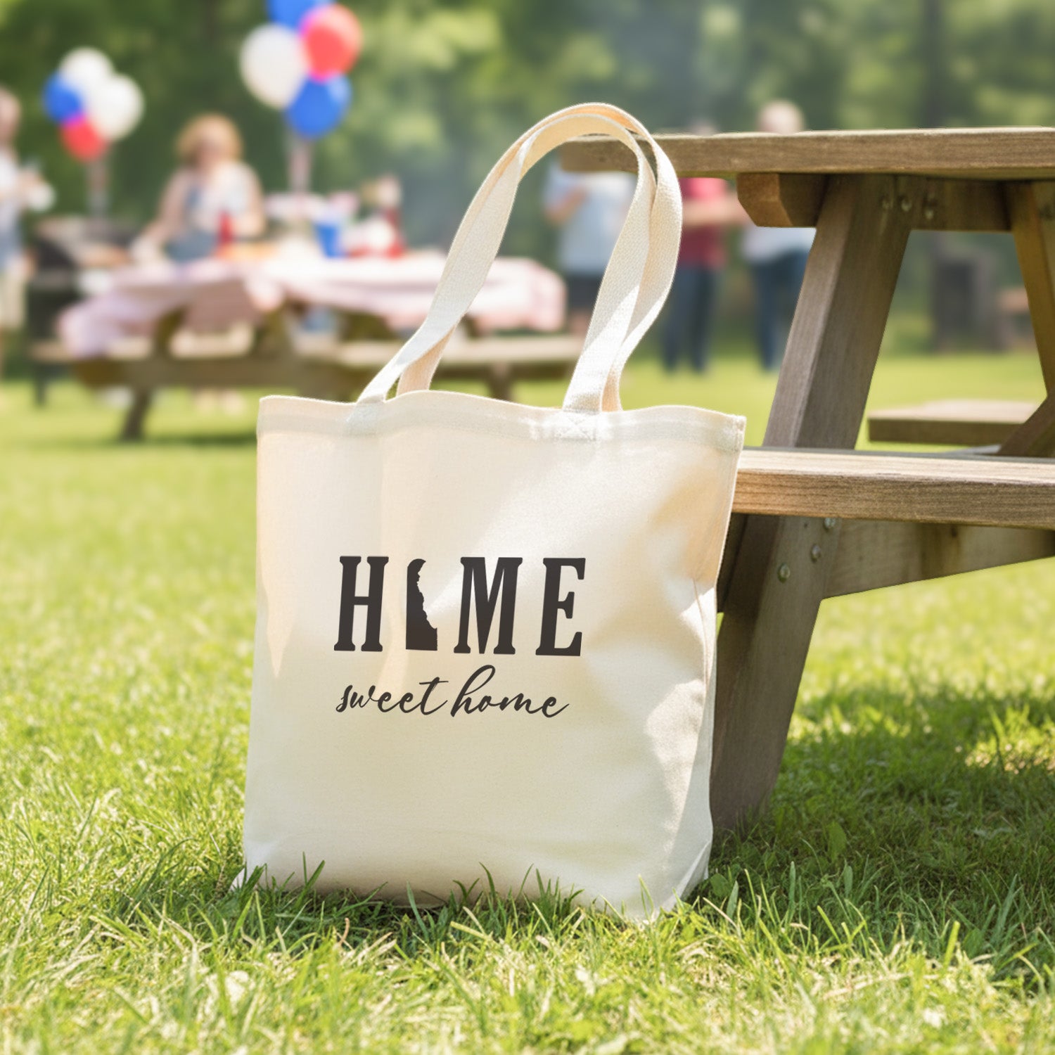 Home Sweet Home State - Custom Canvas Tote Bag