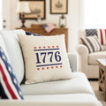 Stars & Stripes - 1776 - Square Canvas Pillow