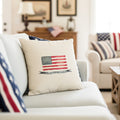 God Bless America Flag - Square Canvas Pillow