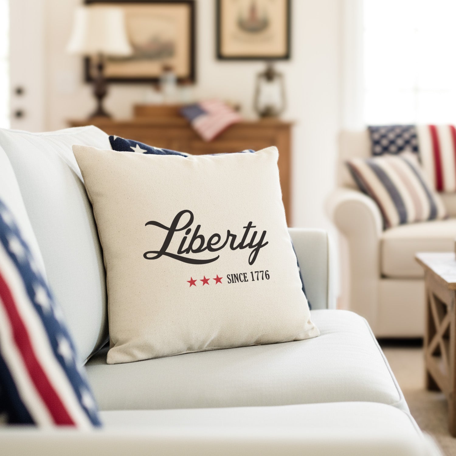 Liberty Since 1776 - Square Canvas Pillow