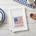 Land of the Free American Flag - Cotton Tea Towel